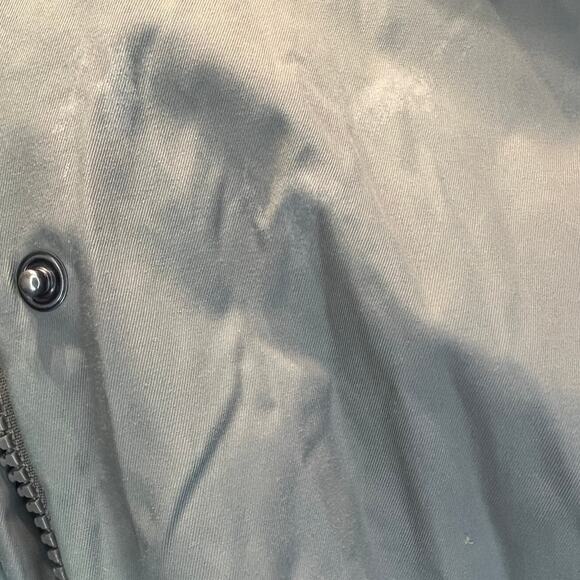 L.L. Bean 271140 Parka Womens Sz Medium Petite Green Hooded Jacket Full Zip Snap - Picture 8 of 9